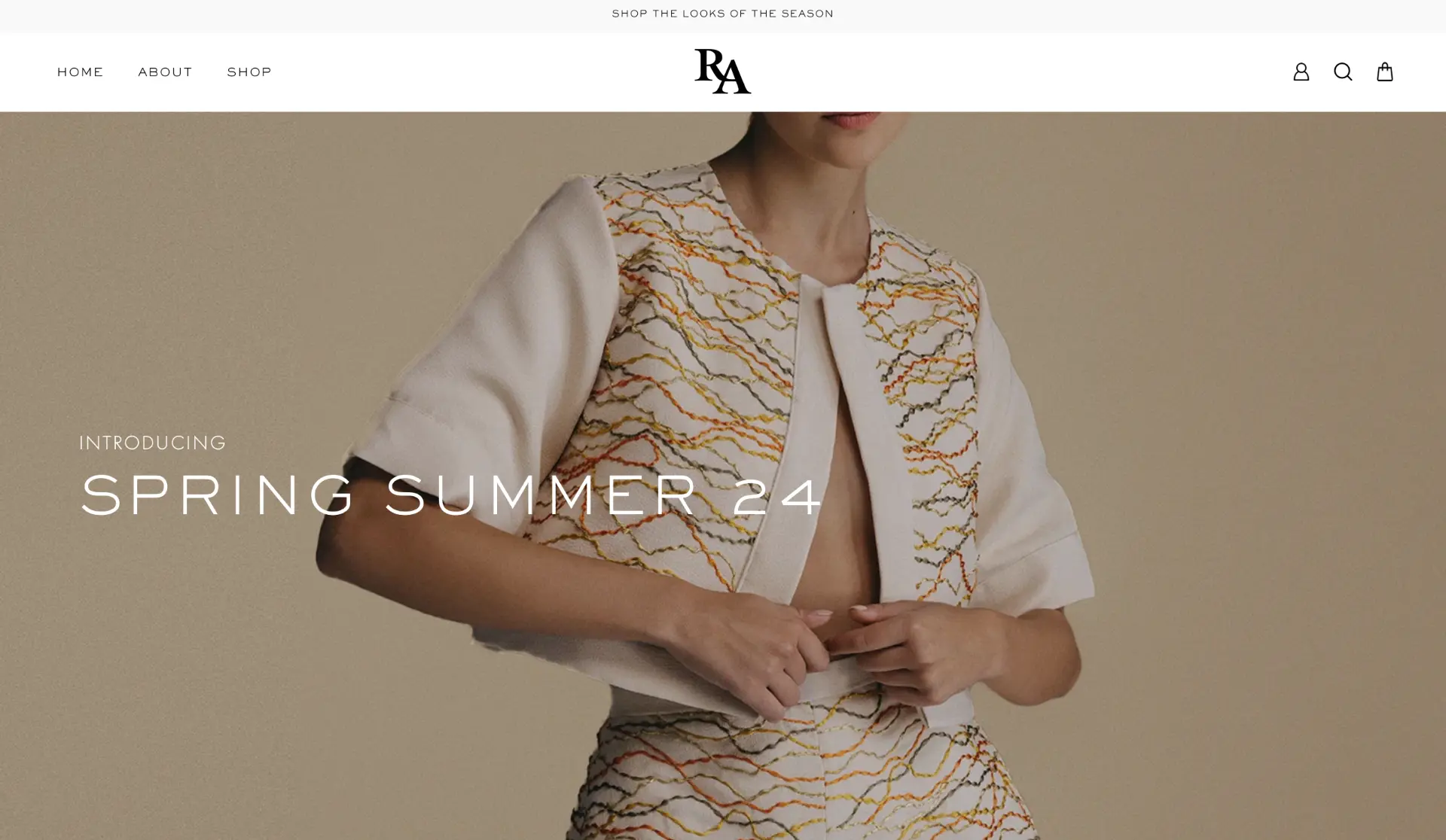 Razan Alazzouni storefront homepage