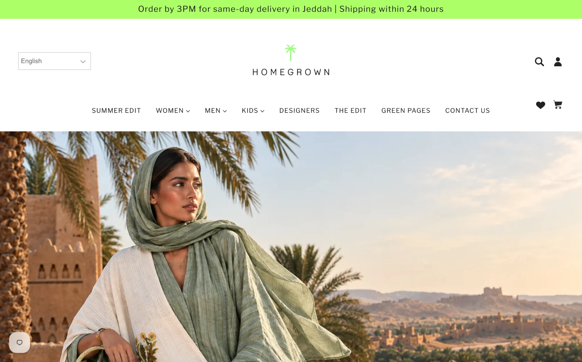 Homegrown Market storefront homepage